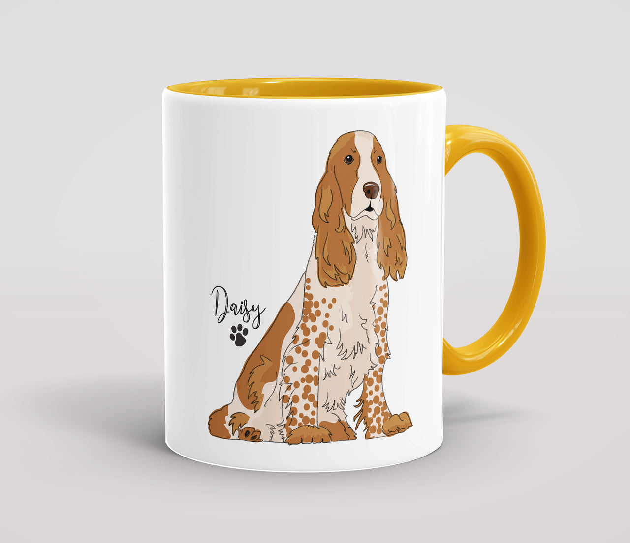 Personalised Tan & White Spot Show Spaniel - Mug