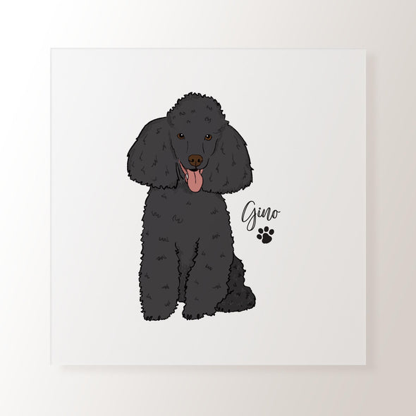 Personalised Black Toy Poodle - Art Print