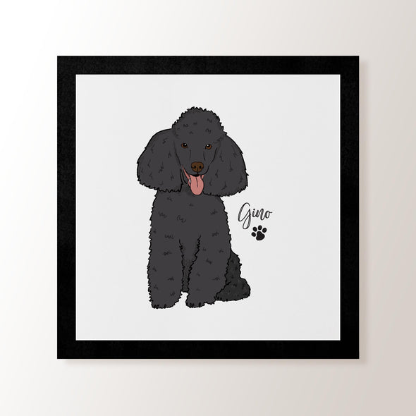 Personalised Black Toy Poodle - Art Print