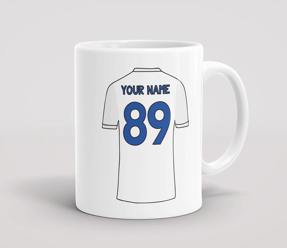Personalised Football Shirt White - Personalised Mug
