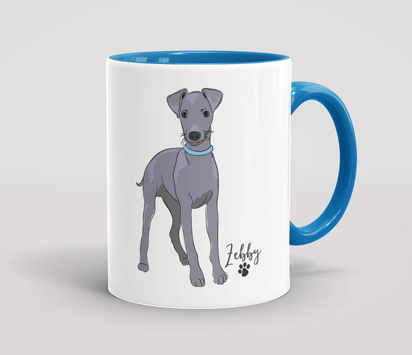Personalised Blue Whippet - Mug