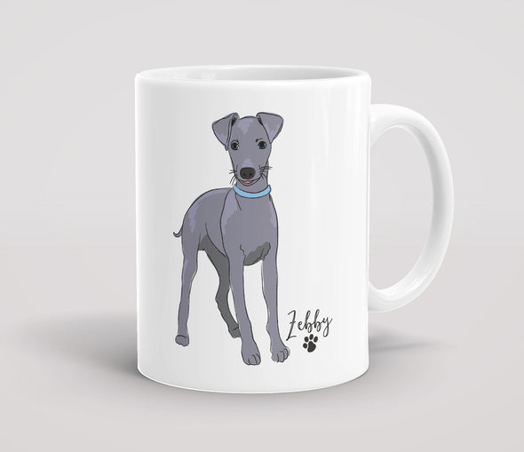 Personalised Blue Whippet - Mug