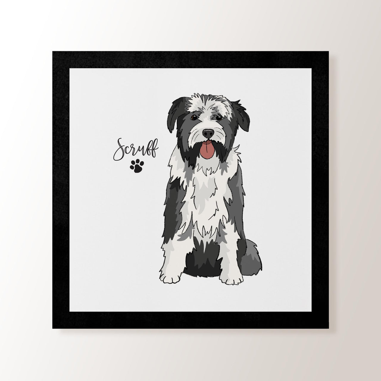 Personalised Bearded Collie - Art Print