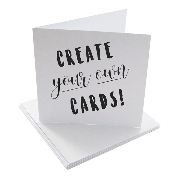 White Blank Pre-Creased Cards