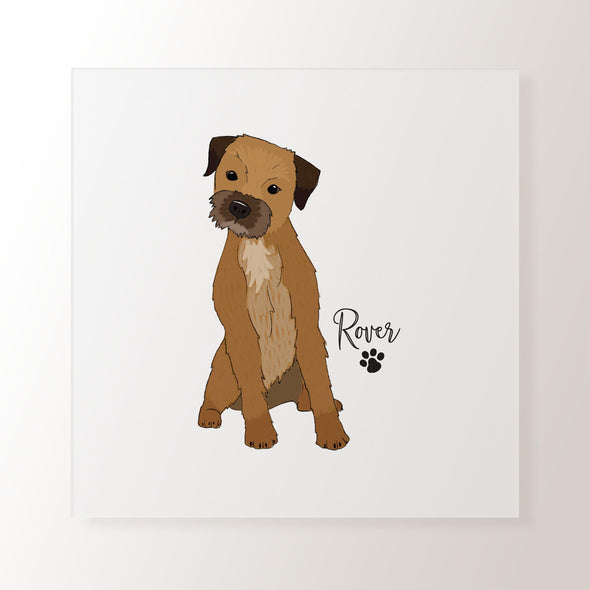 Personalised Border Terrier - Art Print