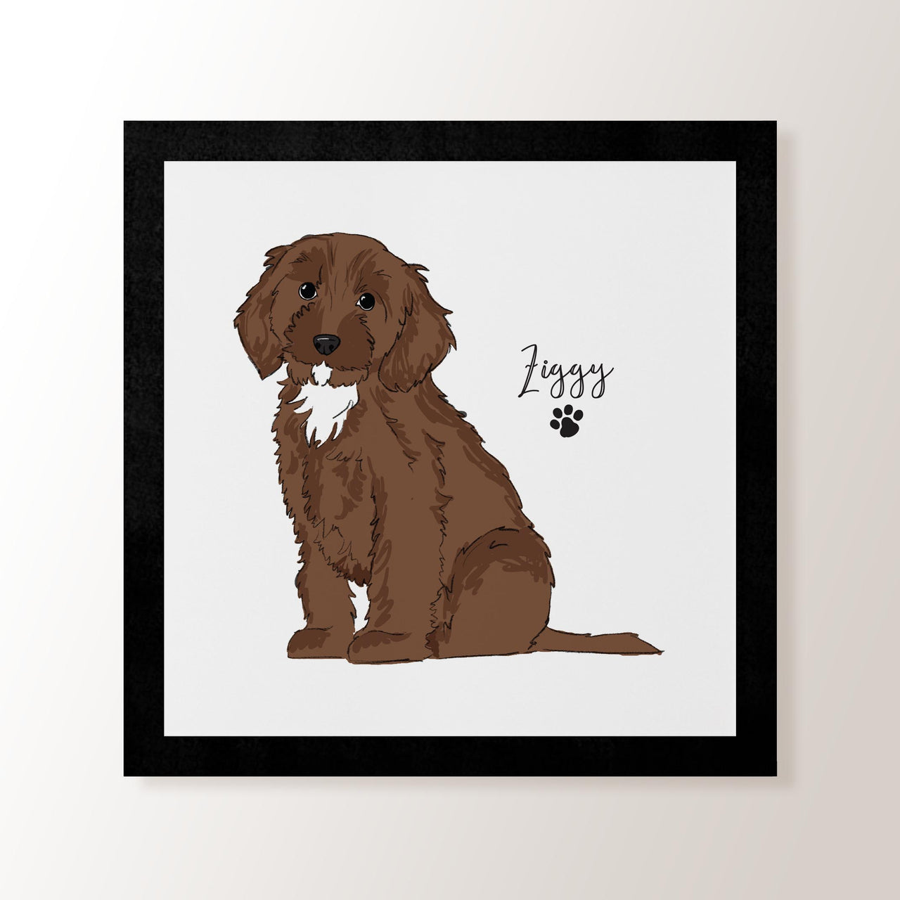 Personalised Brown Cockapoo - Art Print