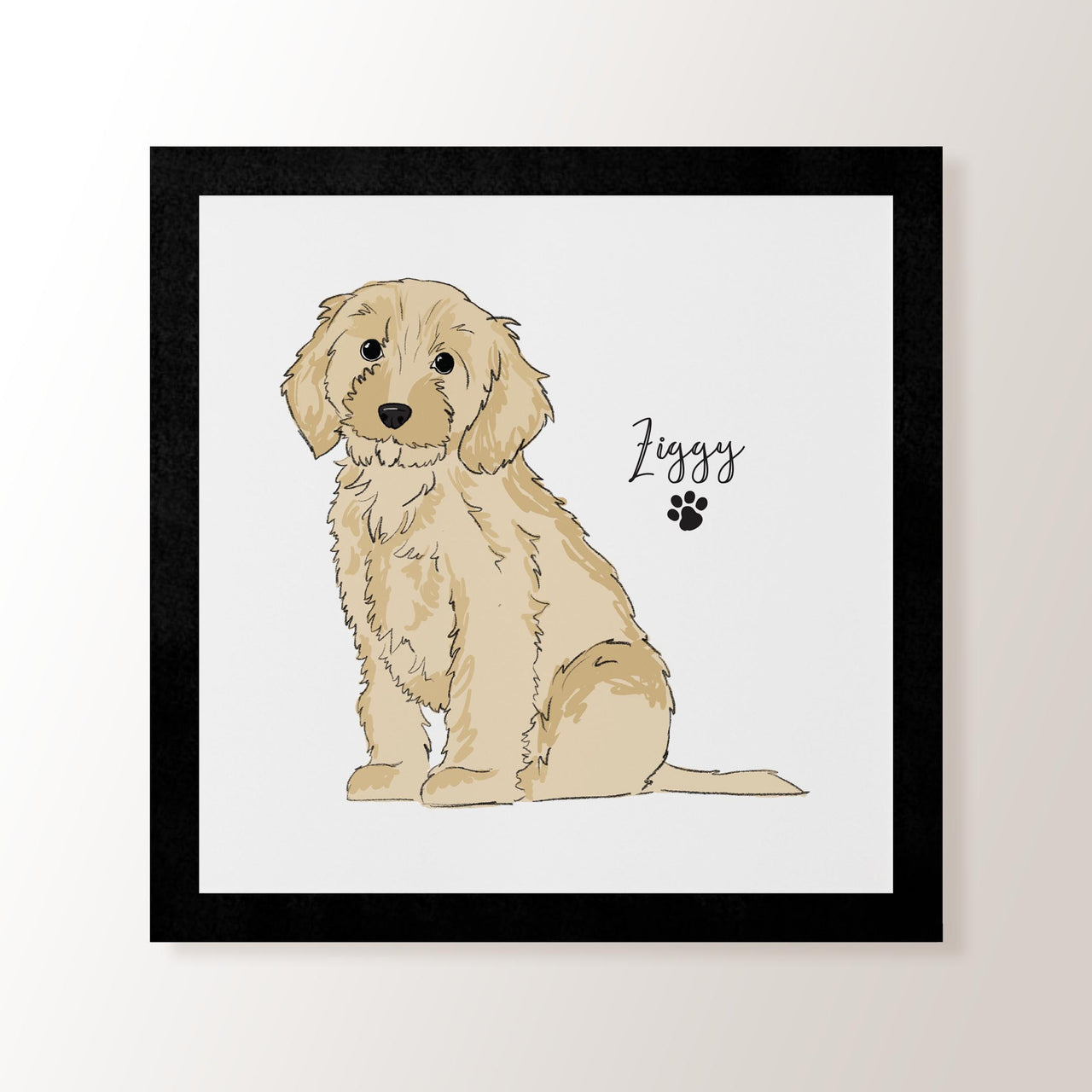 Personalised Cream Cockapoo - Art Print