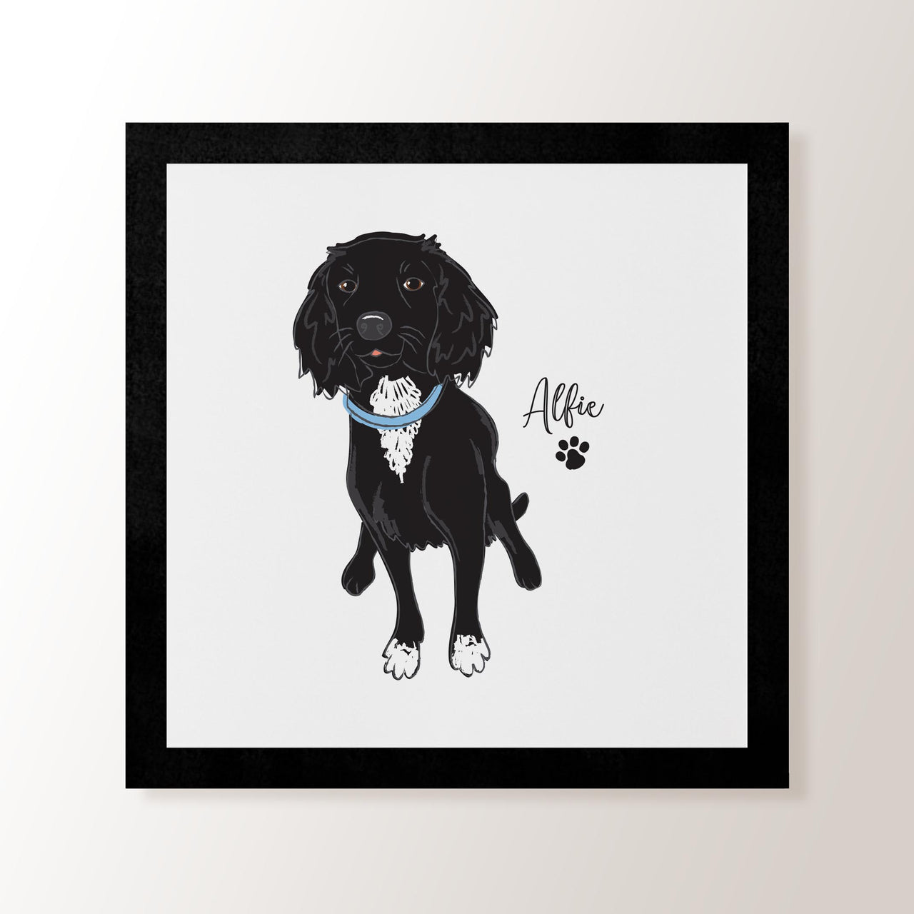 Personalised Black Cocker Spaniel - Art Print