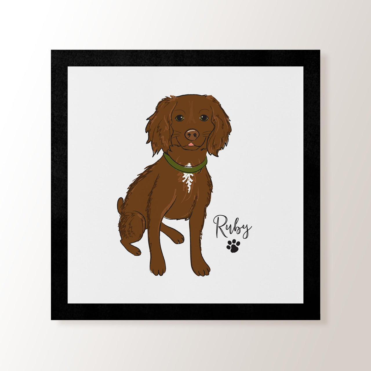 Personalised Chocolate Cocker Spaniel - Art Print