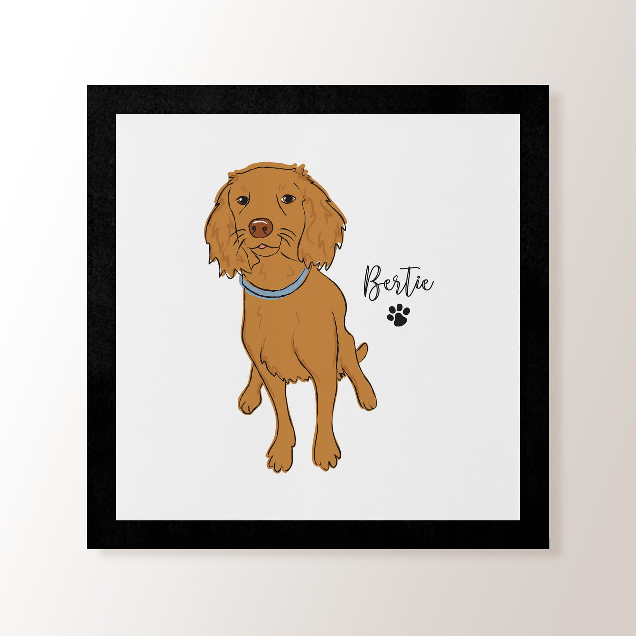 Personalised Caramel Cocker Spaniel - Art Print