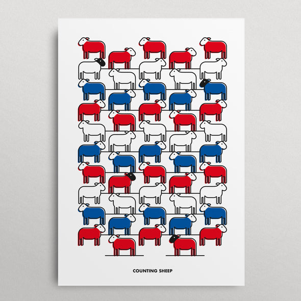 Counting Sheep - Red, White & Blue