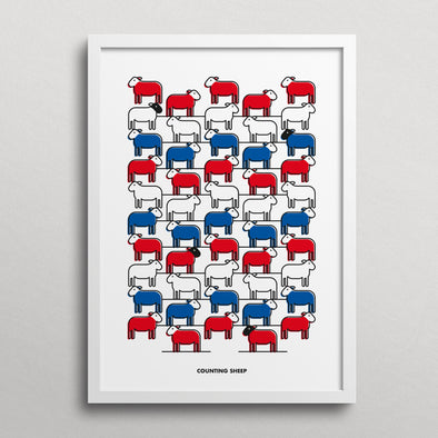 Counting Sheep - Red, White & Blue