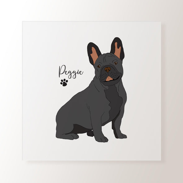 Personalised Black French Bulldog - Art Print