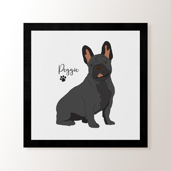 Personalised Black French Bulldog - Art Print