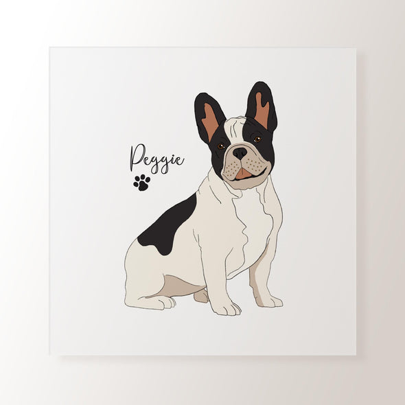Personalised Black & White French Bulldog - Art Print