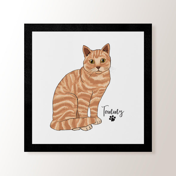 Personalised Ginger Cat - Art Print