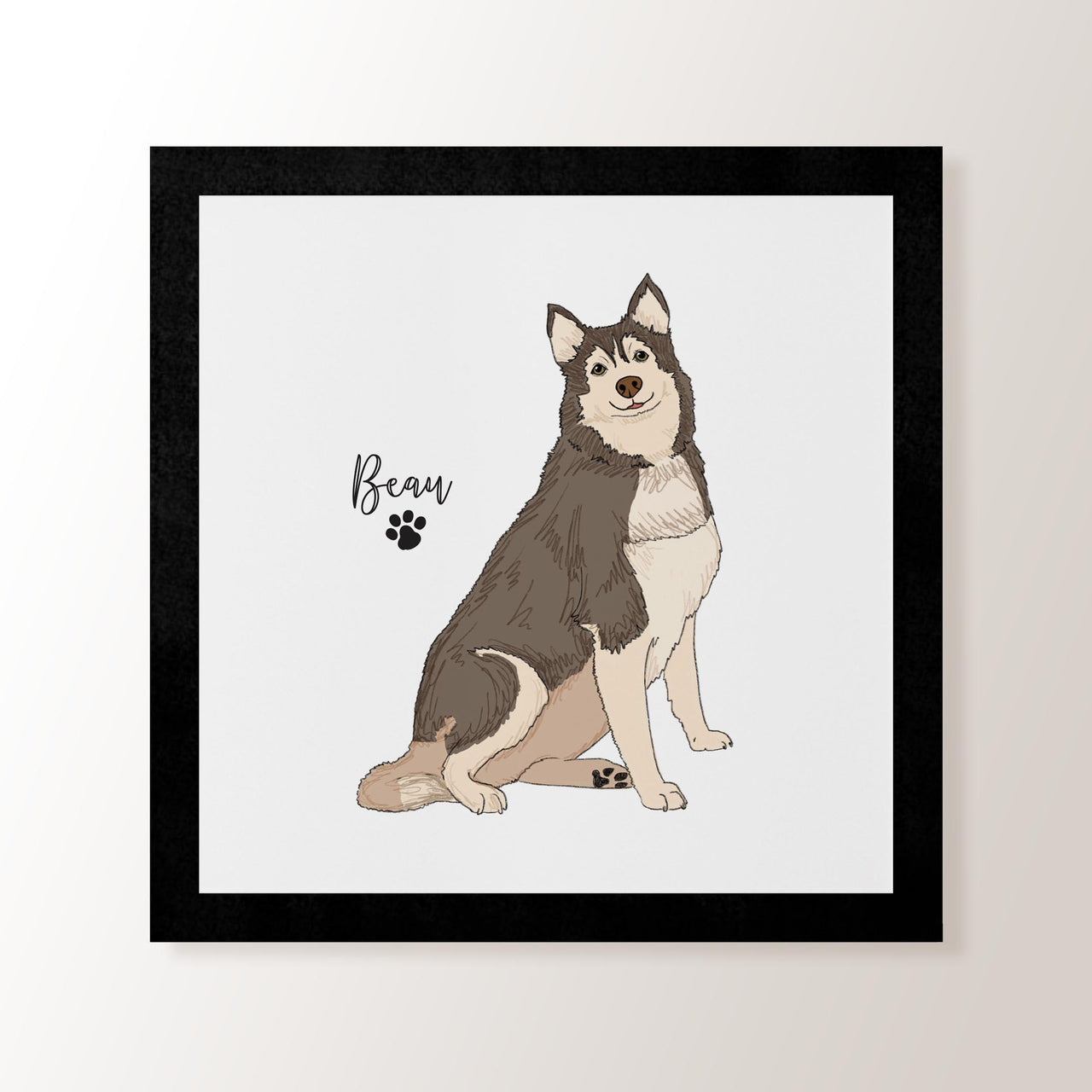 Personalised Brown Husky - Art Print