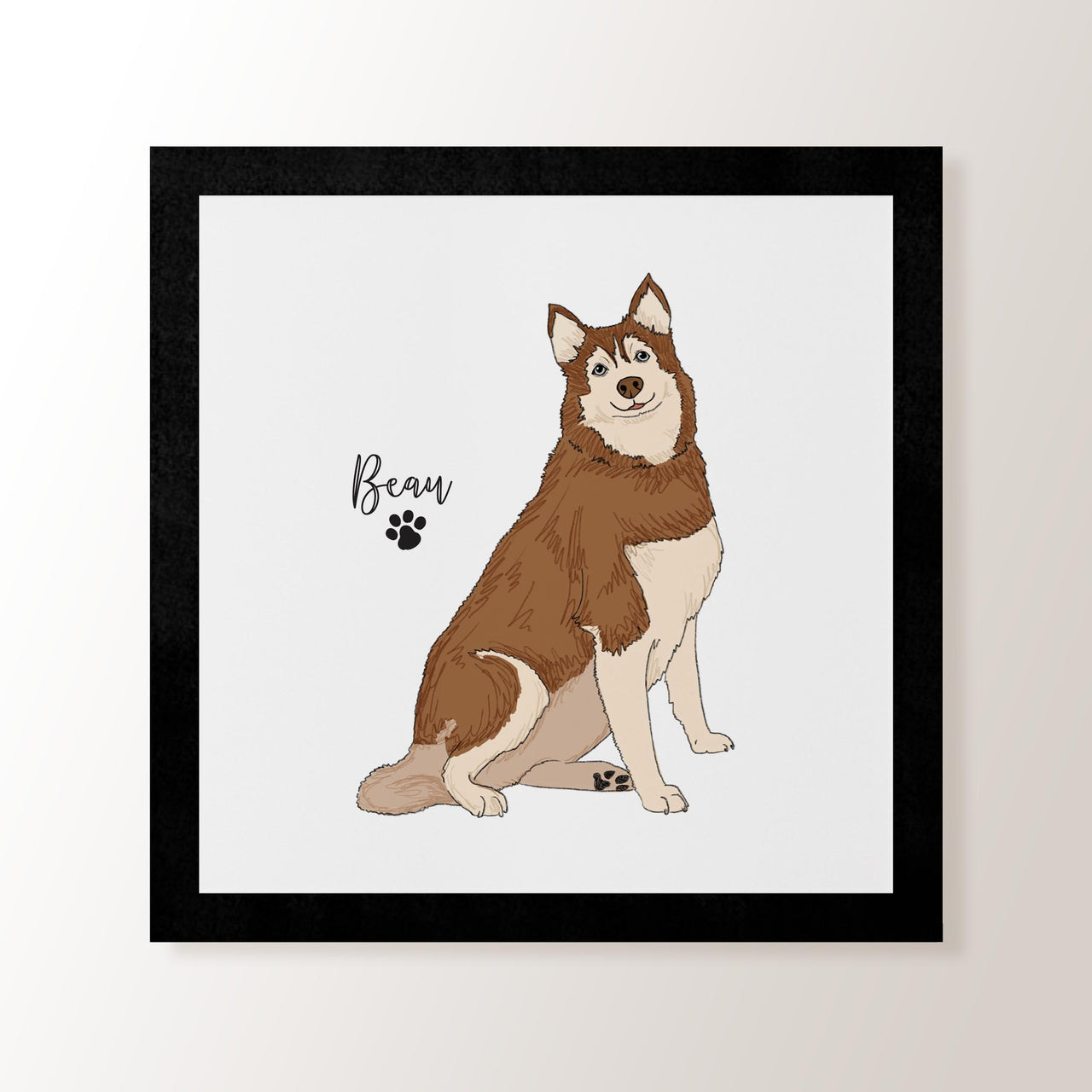 Personalised Light Brown Husky - Art Print
