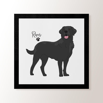 Personalised Black Labrador Adult - Art Print