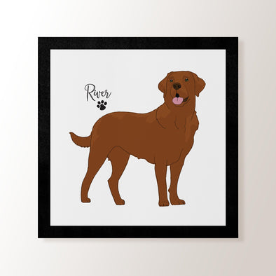 Personalised Brown Labrador Adult - Art Print