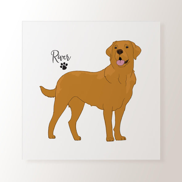 Personalised Fox Red Labrador Adult - Art Print