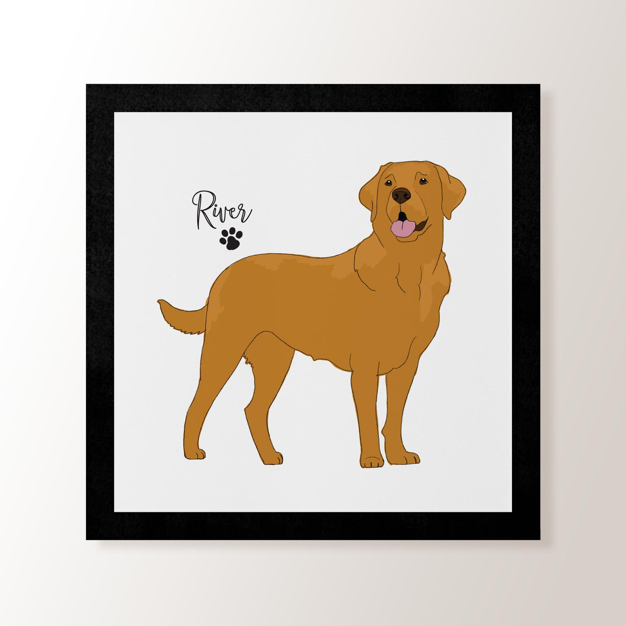 Personalised Fox Red Labrador Adult - Art Print