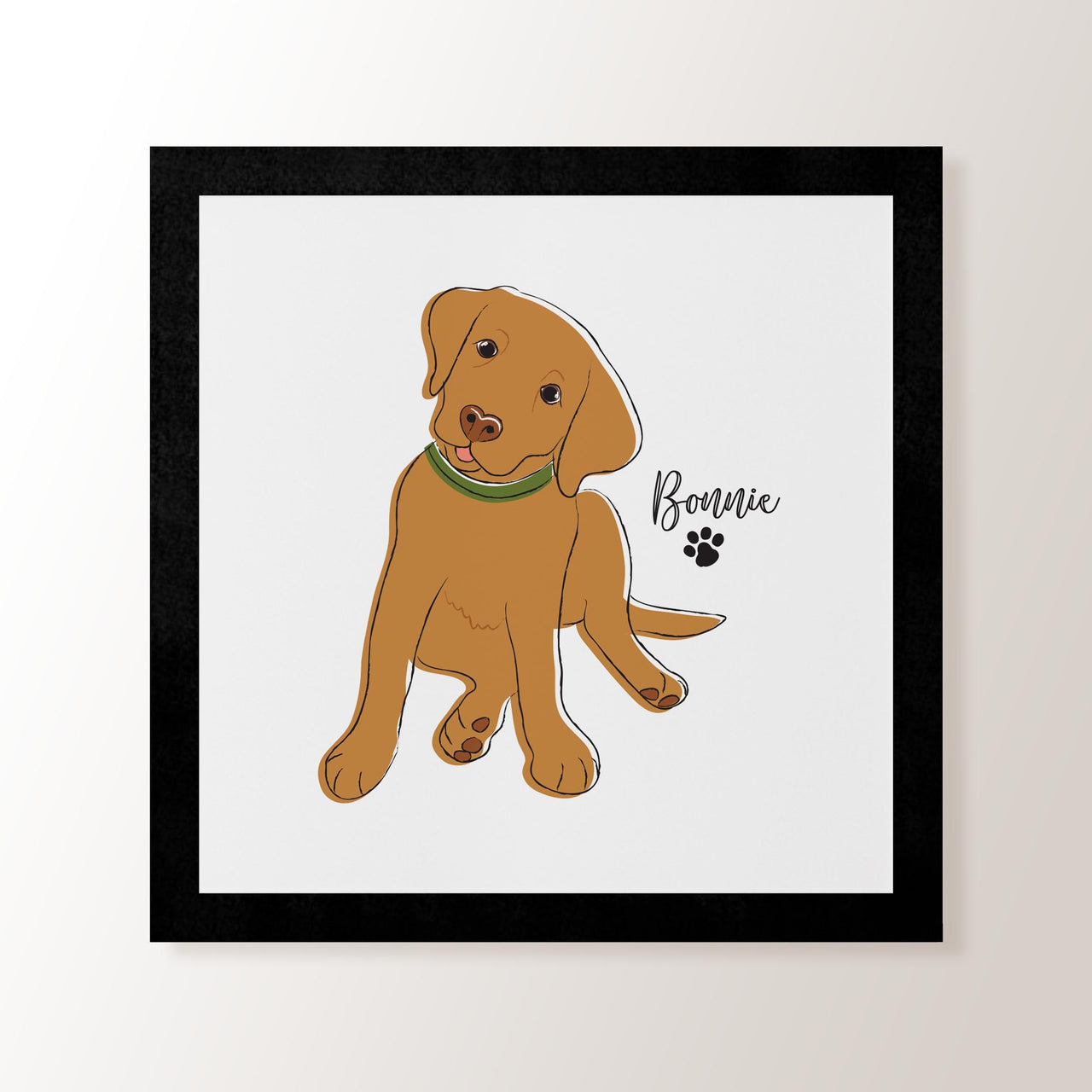 Personalised Fox Red Labrador Pup - Art Print