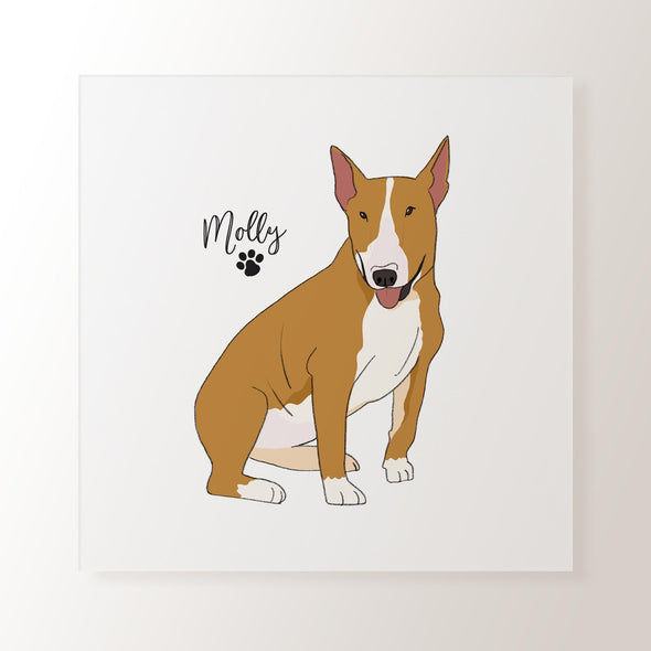 Personalised Tan Bull Terrier - Art Print