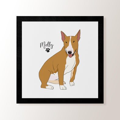 Personalised Tan Bull Terrier - Art Print