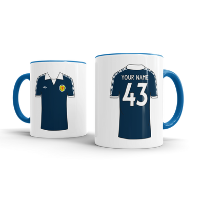Personalised Retro Football Shirt Mug - SCOTLAND