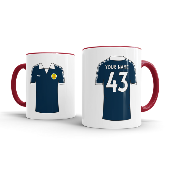 Personalised Retro Football Shirt Mug - SCOTLAND