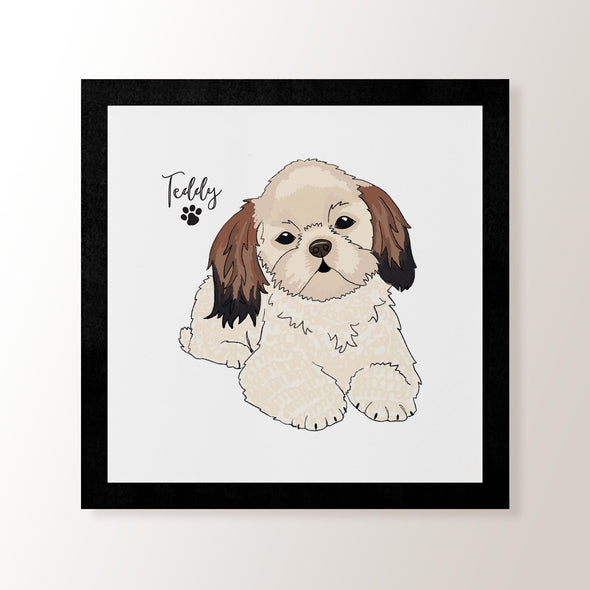 Personalised Shih Tzu Pup - Art Print