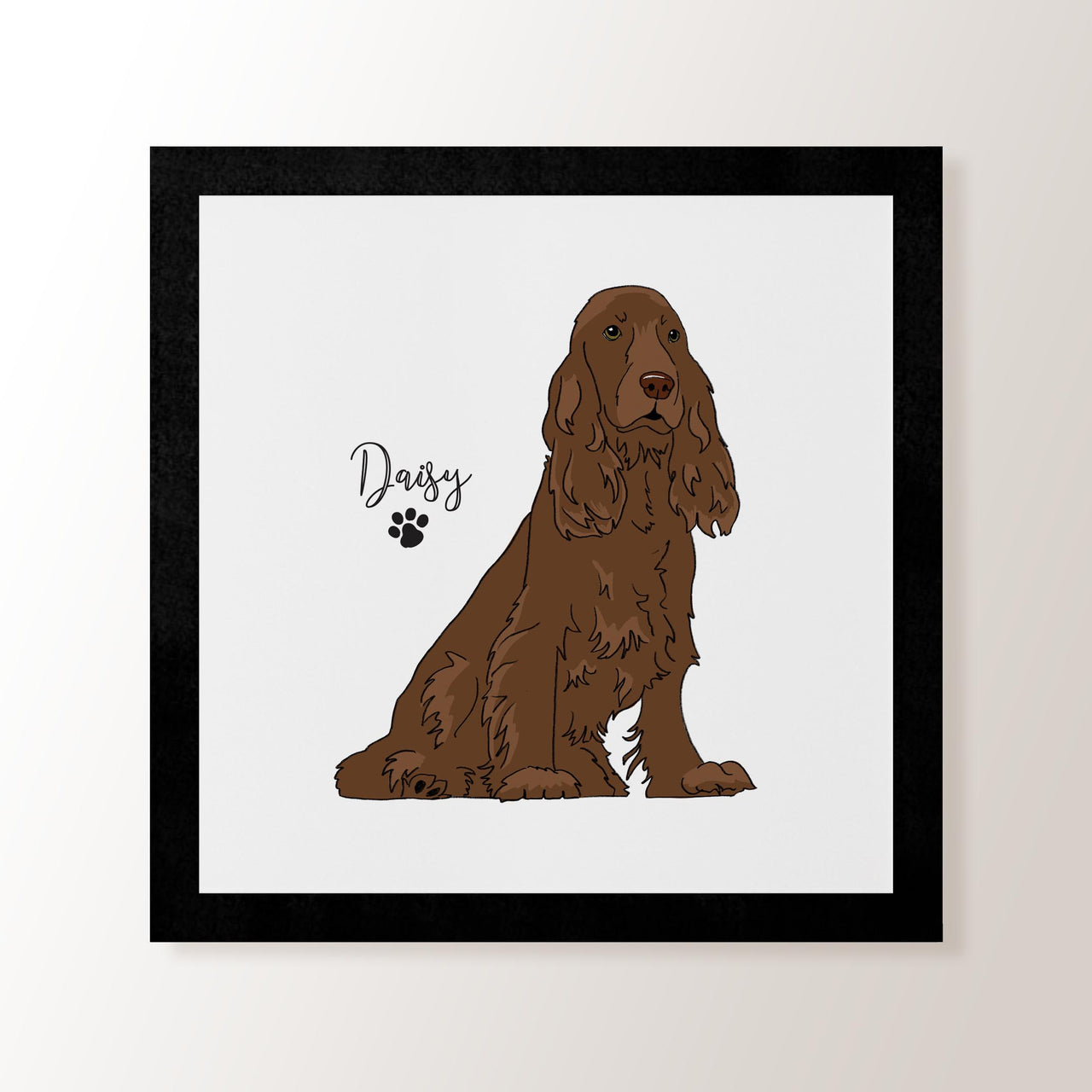 Personalised Brown Show Spaniel - Art Print