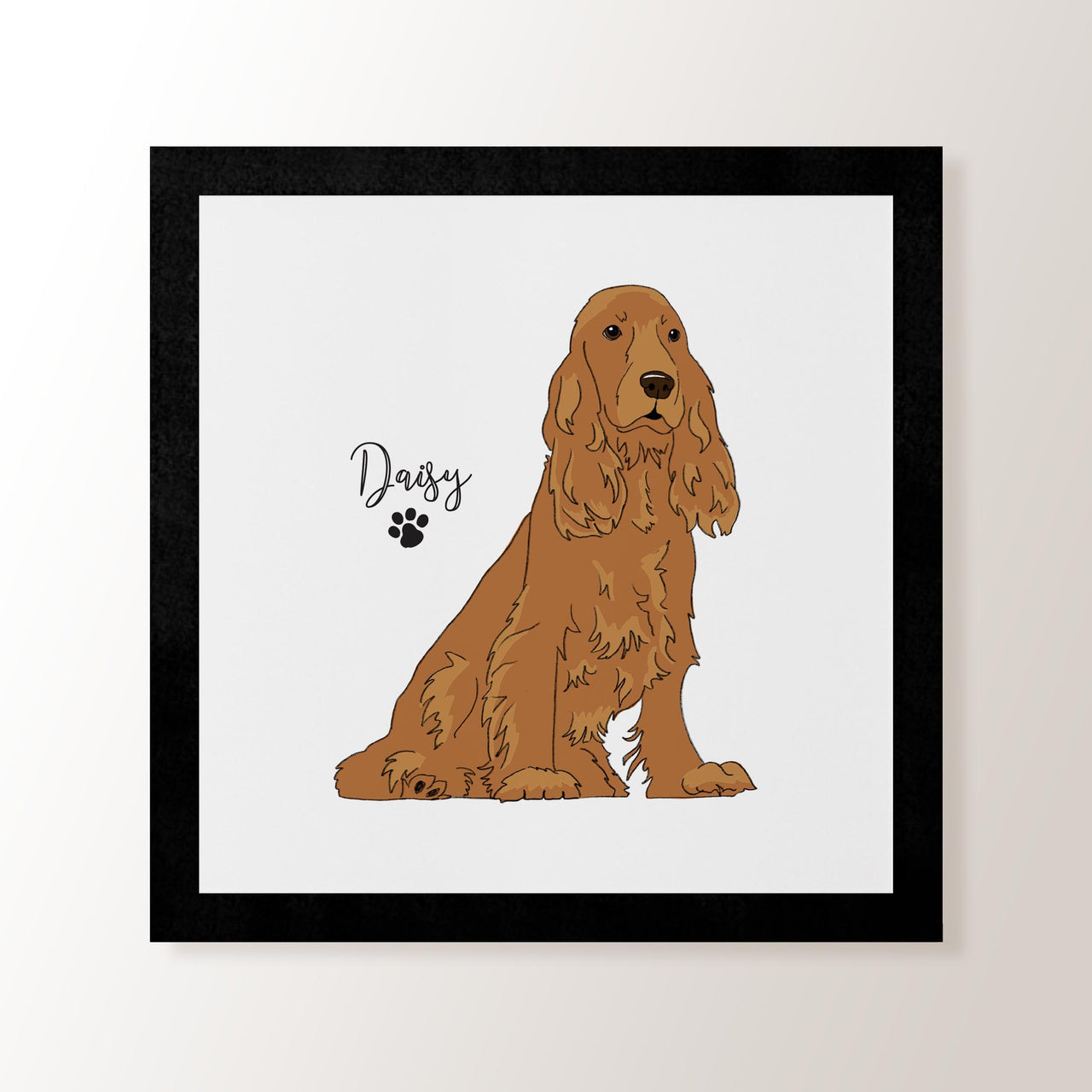 Personalised Tan Show Spaniel - Art Print