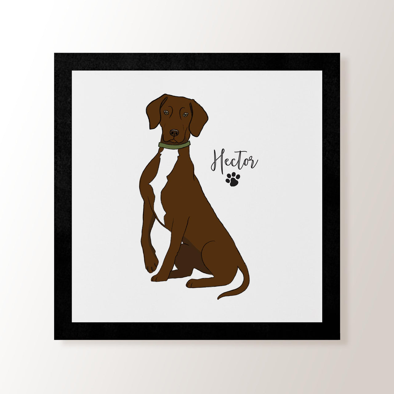 Personalised Brown Springador - Art Print