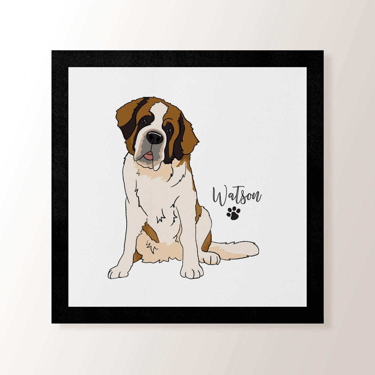 Personalised St Bernard - Art Print