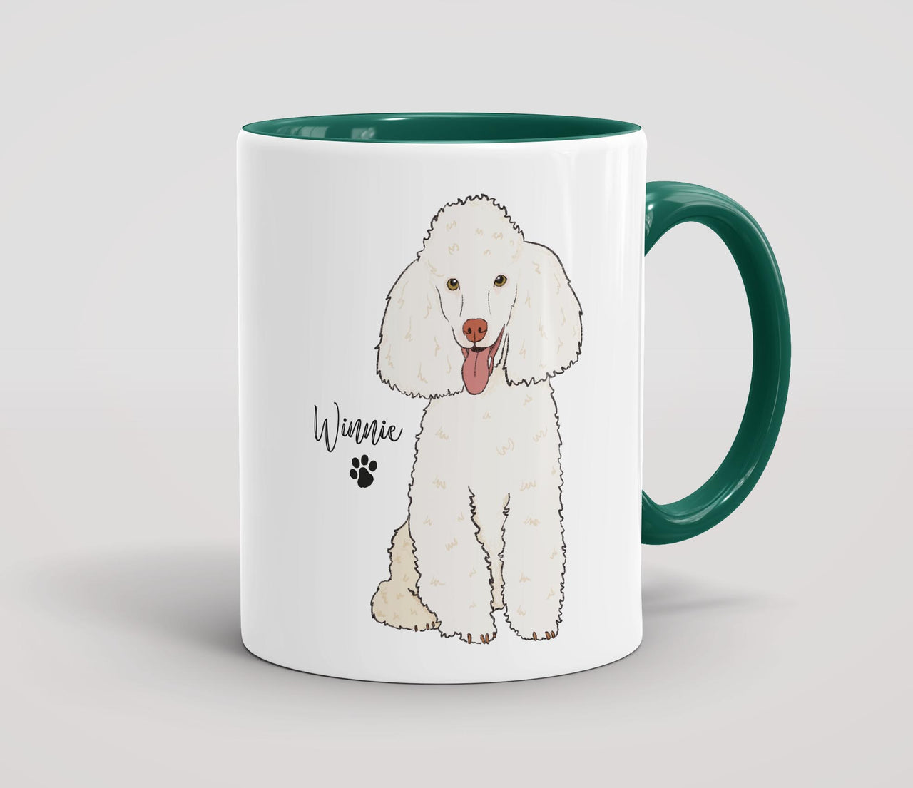 Personalised White Toy Poodle - Mug
