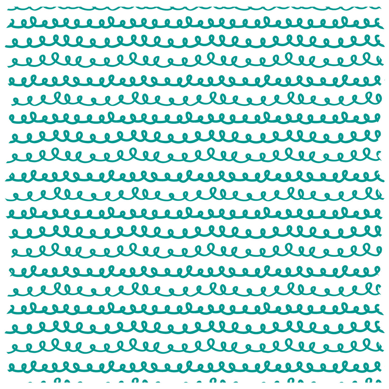 Squiggle Lines Teal Roller Blind [1006]