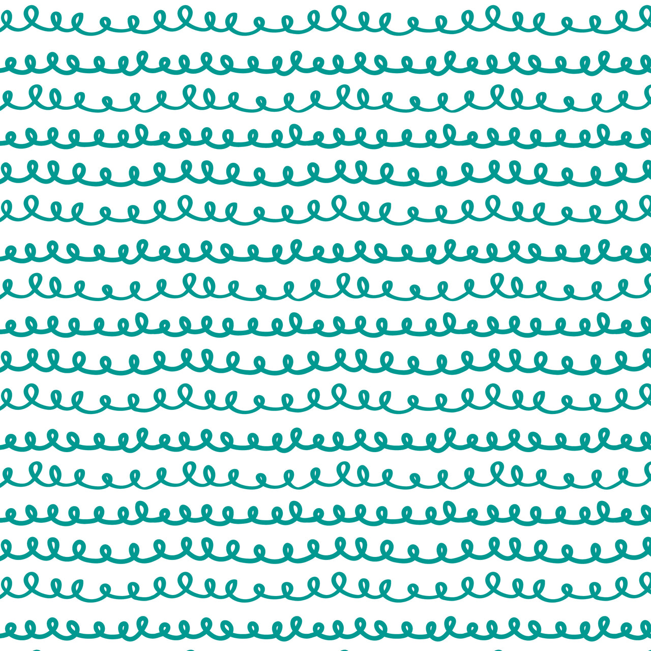 Squiggle Lines Teal