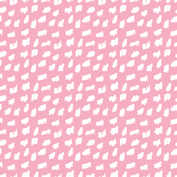 Squiggle Spots White and Pink