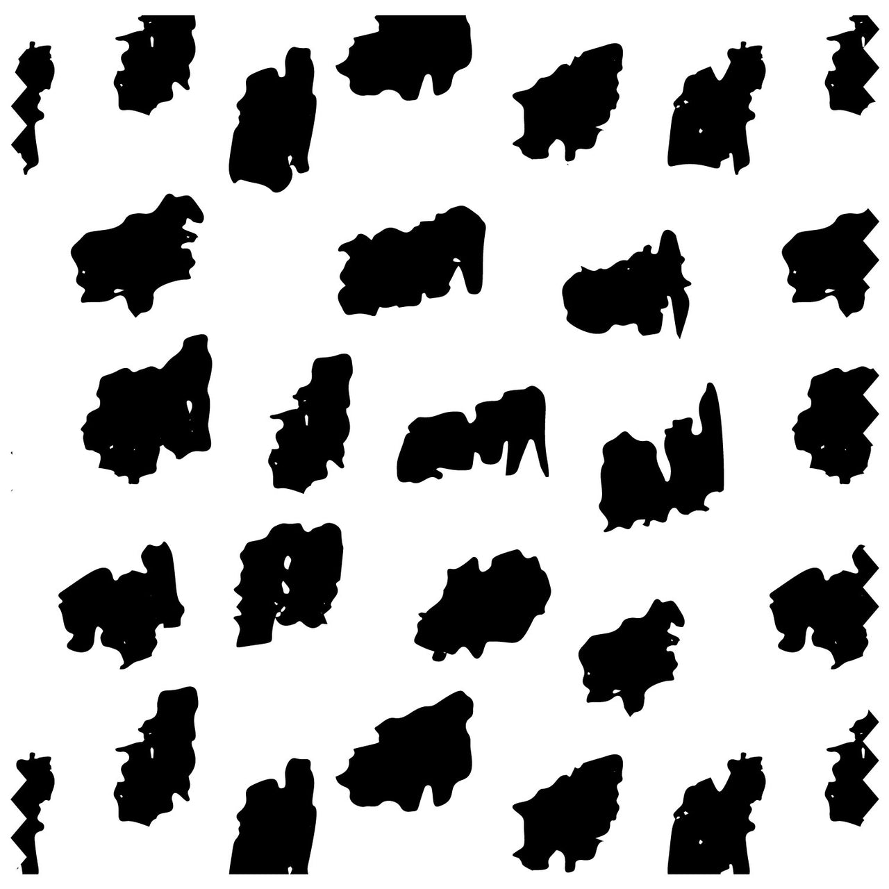 Squiggle Spots Black Roller Blind [1012]