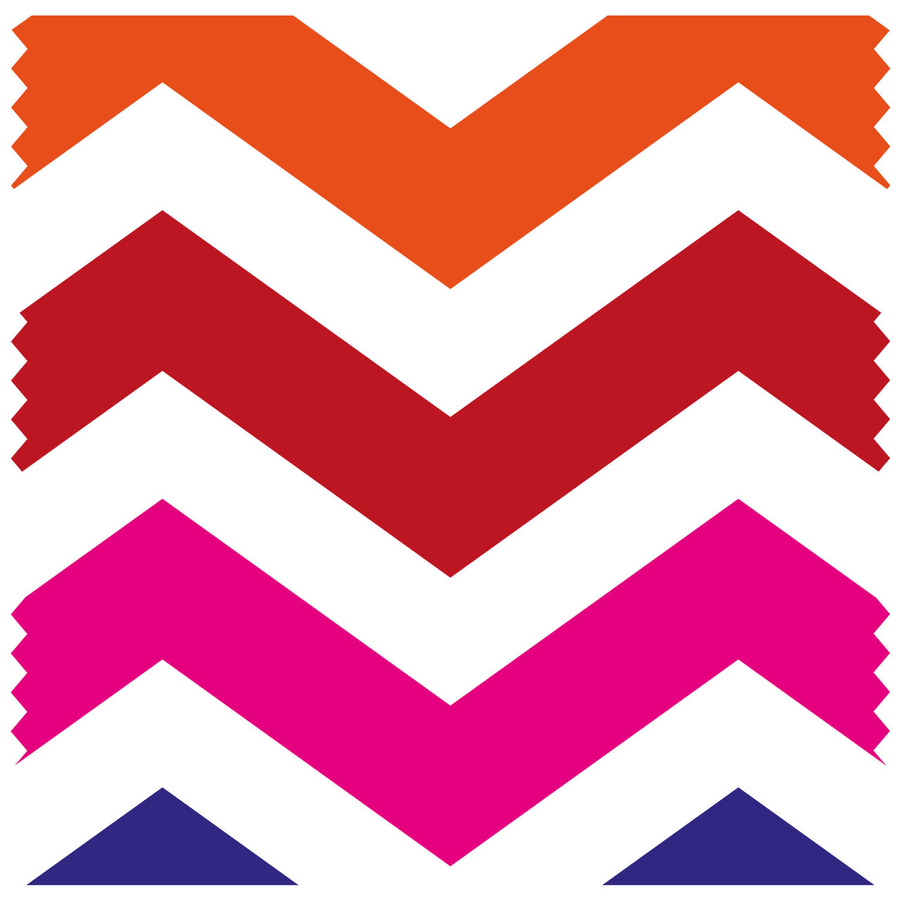 Zig Zags Rainbow Roller Blind [1014]