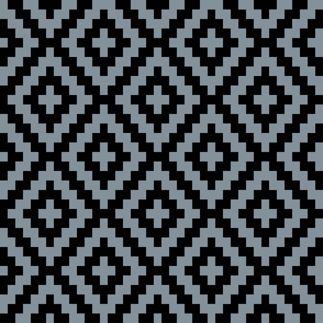 Diamonds Black and Grey