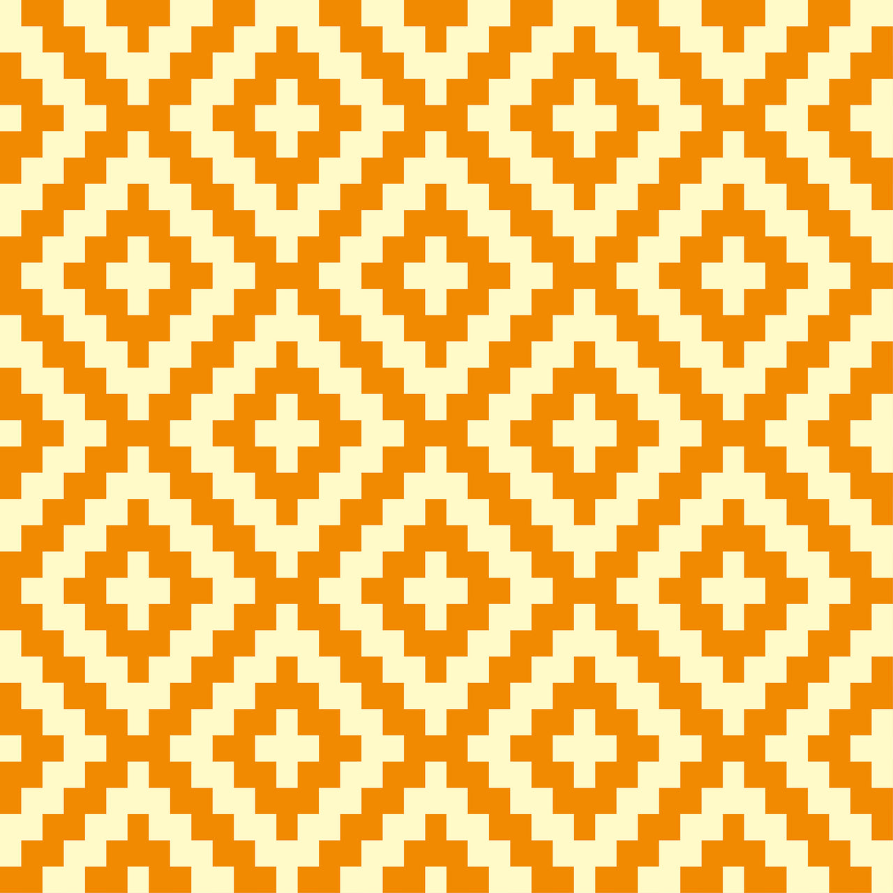 Diamonds Orange and Yellow