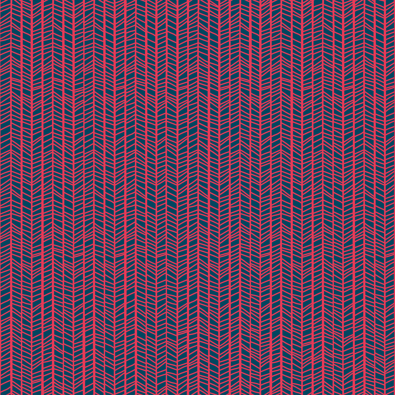 Rough Herringbone Coral and Blue