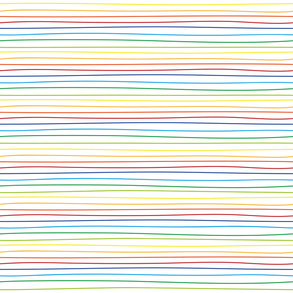 Wavy Lines Thin Rainbow