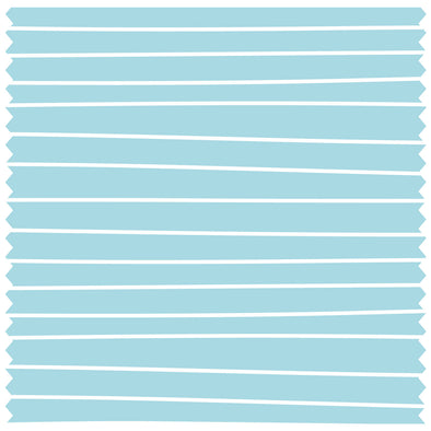 Wavy Lines Thin White & Blue Roller Blind [1053]