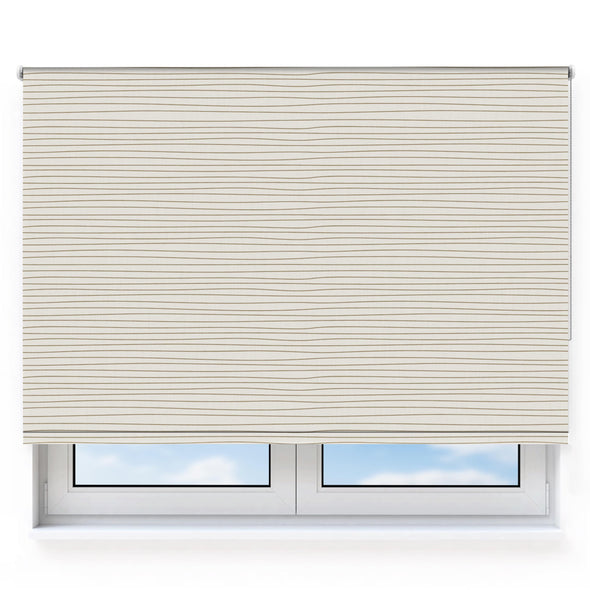 Wavy Lines Thin Oat Roller Blind [1054]