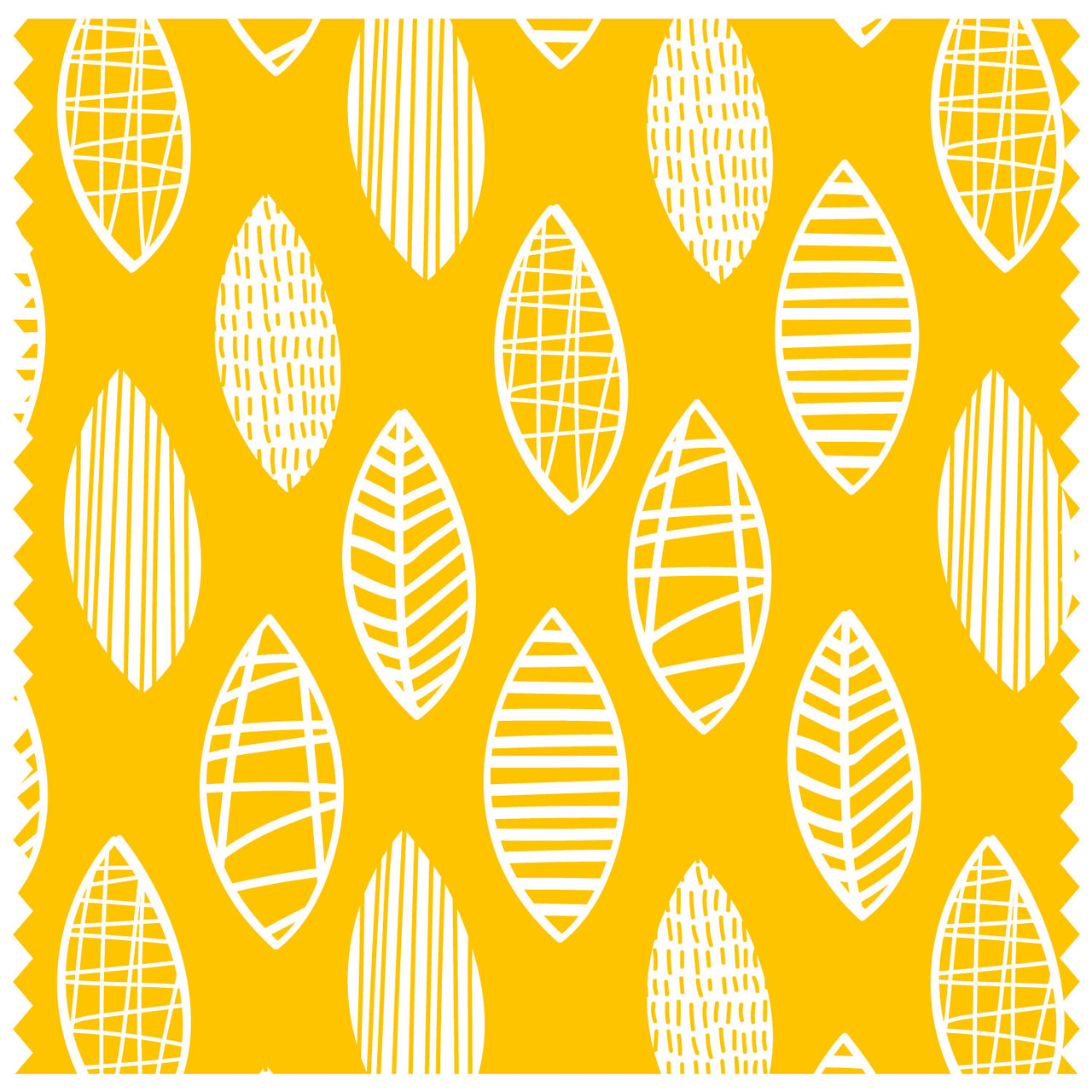 White & Yellow Leaves Roller Blind [1063]