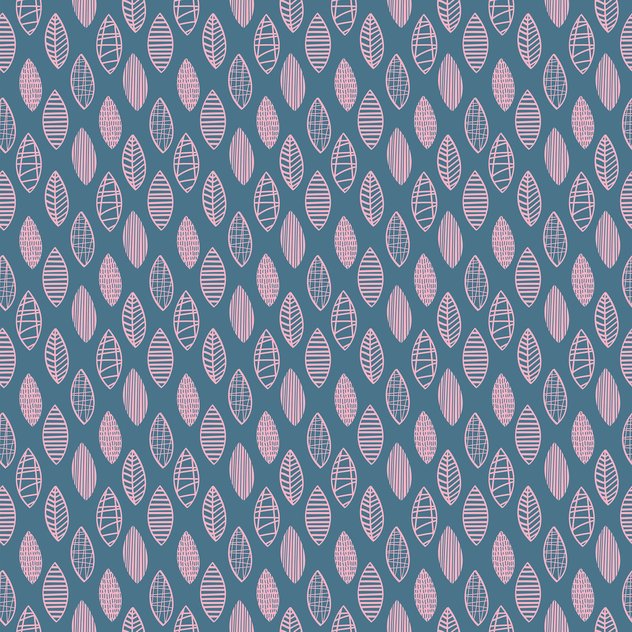 Pink & Blue Leaves